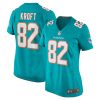 tyler kroft 82 miami dolphins women team game jersey aqua