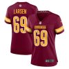 tyler larsen 69 washington commanders women game jersey burgundy