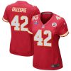 tyree gillespie 42 kansas city chiefs super bowl lviii patch game women jersey red