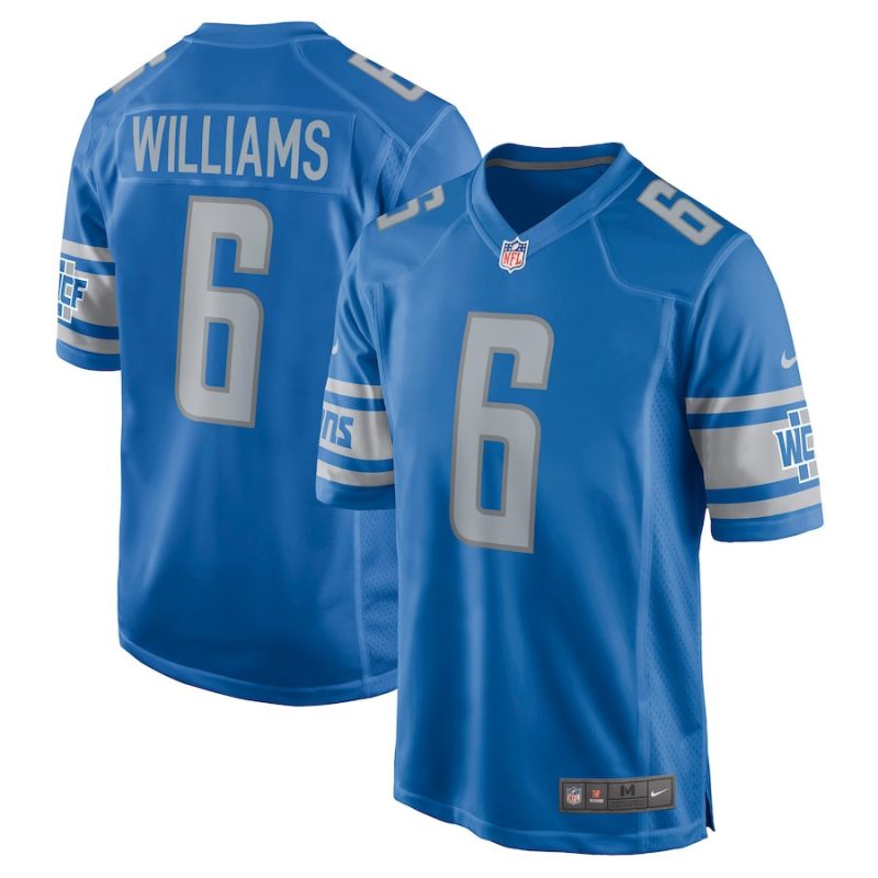 tyrell williams 6 detroit lions men game jersey blue