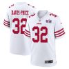 tyrion davis price 32 san francisco 49ers super bowl lviii patch game men jersey white