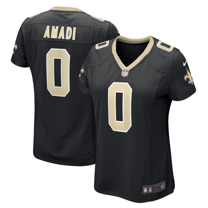 ugo amadi 0 new orleans saints women team game jersey black