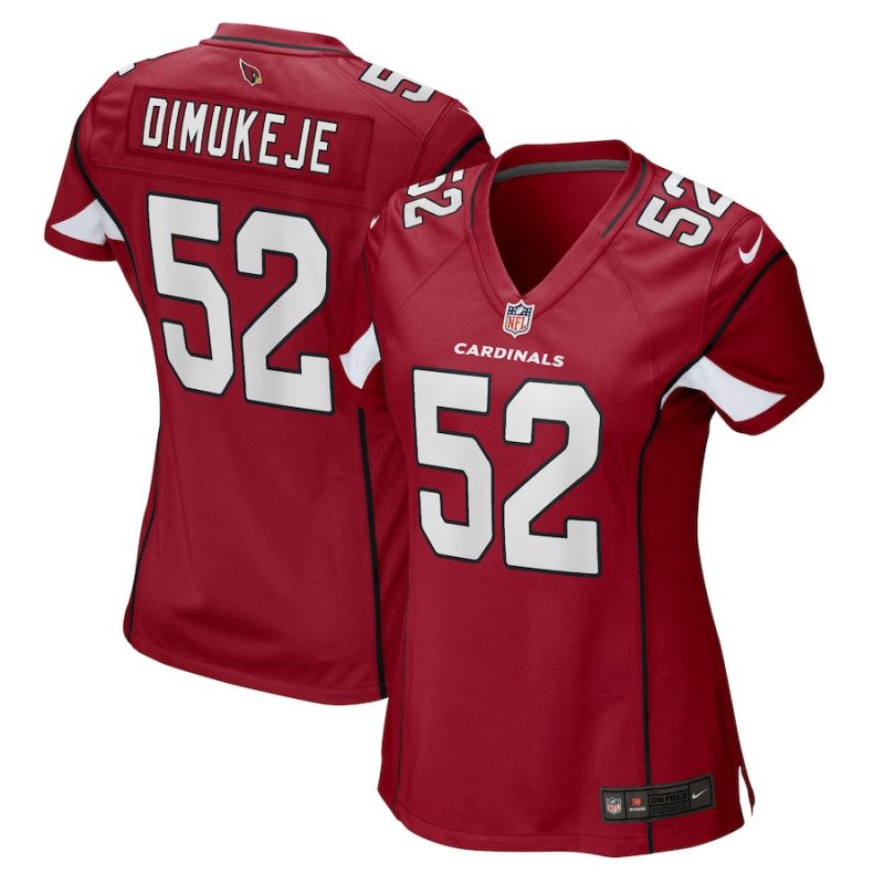 victor dimukeje 52 arizona cardinals women game jersey cardinal