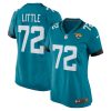 walker little 72 jacksonville jaguars womens game jersey teal