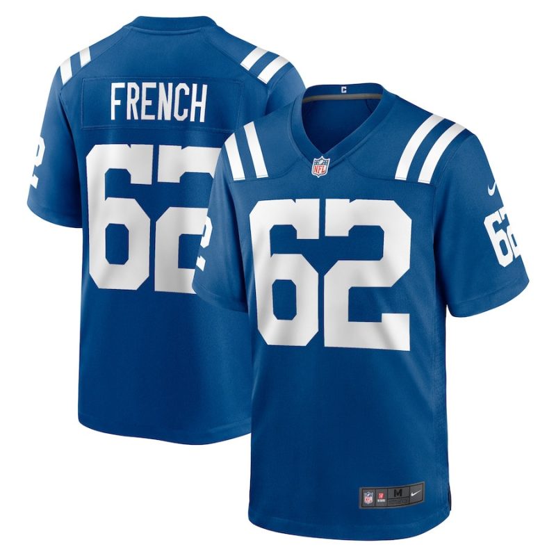 wesley french 62 indianapolis colts men game jersey royal