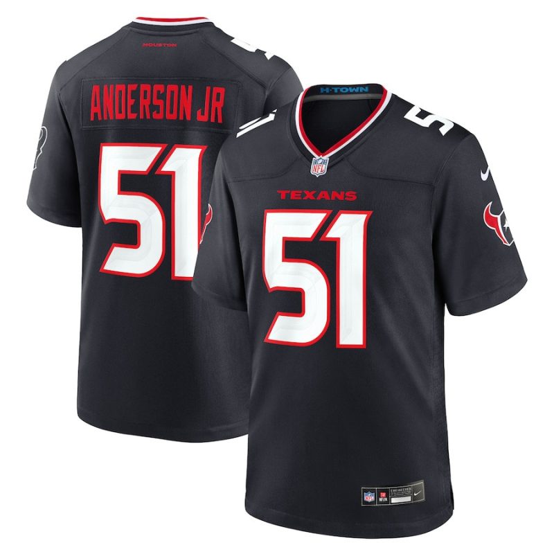 will anderson jr 51 houston texans game jersey men navy