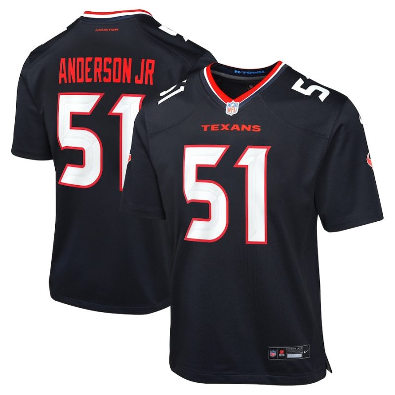 will anderson jr 51 houston texans youth game jersey navy