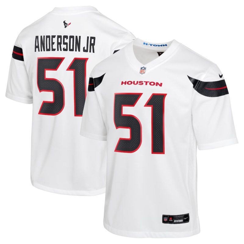 will anderson jr 51 houston texans youth game jersey white