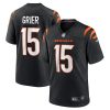 will grier 15 cincinnati bengals mens team game jersey black