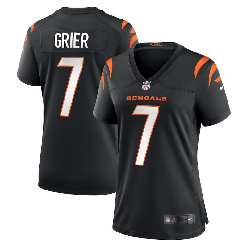 will grier 7 cincinnati bengals womens game jersey black