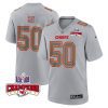 willie gay 50 kansas city chiefs super bowl lviii champions 4 stars patch atmosphere fashion game men jersey gray