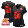 willie gay 50 kansas city chiefs super bowl lviii champions 4x fashion game women jersey carbon black