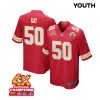 willie gay 50 kansas city chiefs super bowl lviii champions 4x game youth jersey red