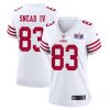 willie snead iv 83 san francisco 49ers super bowl lviii patch game women jersey white