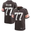 wyatt teller 77 cleveland browns mens game jersey brown