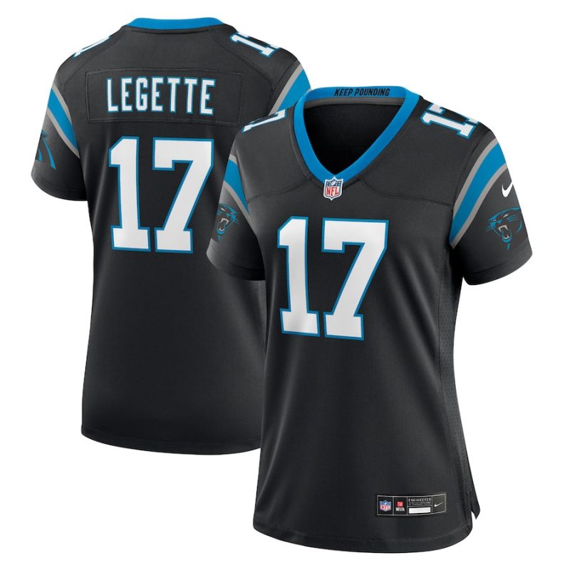 xavier legette 17 carolina panthers womens game jersey black