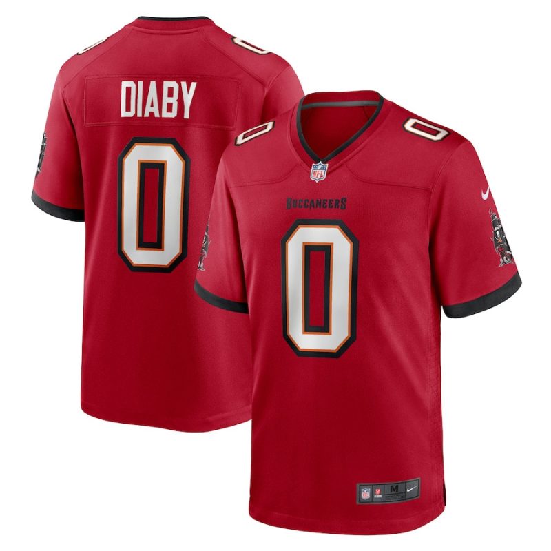 yaya diaby 0 tampa bay buccaneers men game jersey red