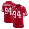 yetur gross matos 94 san francisco 49ers team game men jersey scarlet