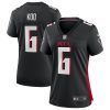 younghoe koo 6 atlanta falcons womens team game jersey black