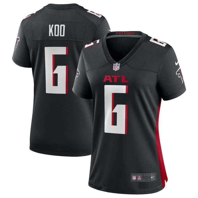 younghoe koo 6 atlanta falcons womens team game jersey black