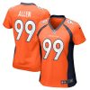 zach allen 99 denver broncos women game jersey orange