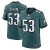 zach baun 53 philadelphia eagles game men jersey midnight green