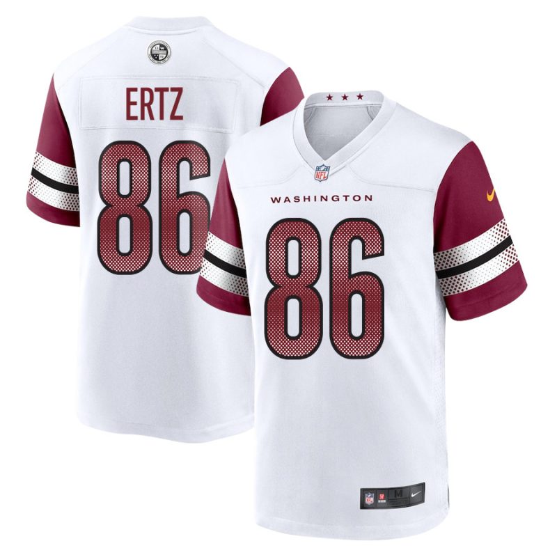 zach ertz 86 washington commanders game men jersey white