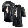 zay flowers 4 baltimore ravens game men jersey black