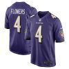 zay flowers 4 baltimore ravens game men jersey purple